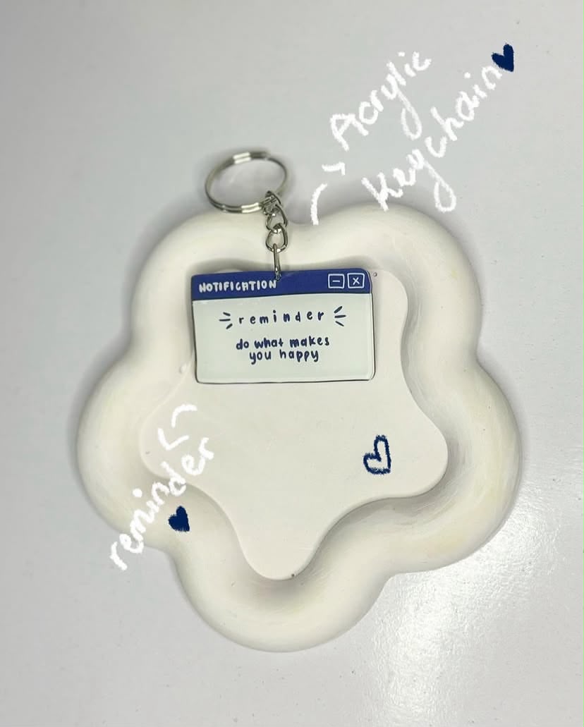 Reminder notification pop-up Acrylic Keychain thumbnail