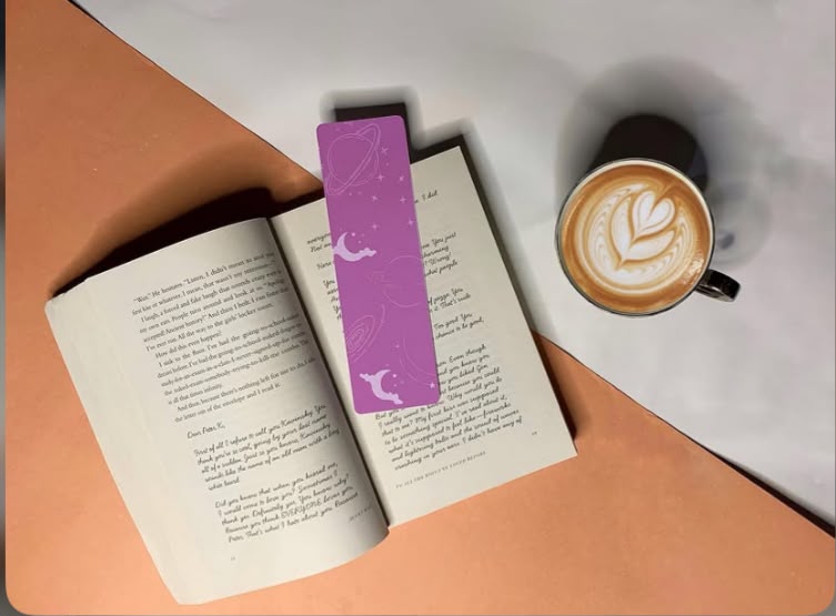 Purple celestial moon bookmark thumbnail