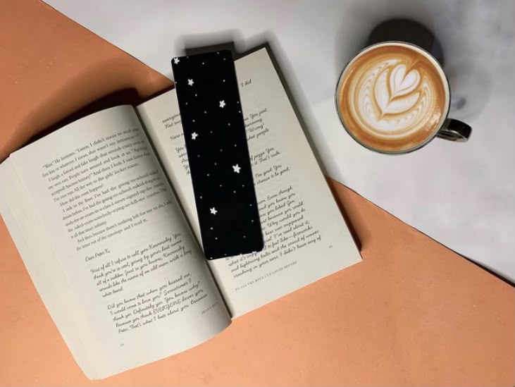 Black starry night bookmark thumbnail