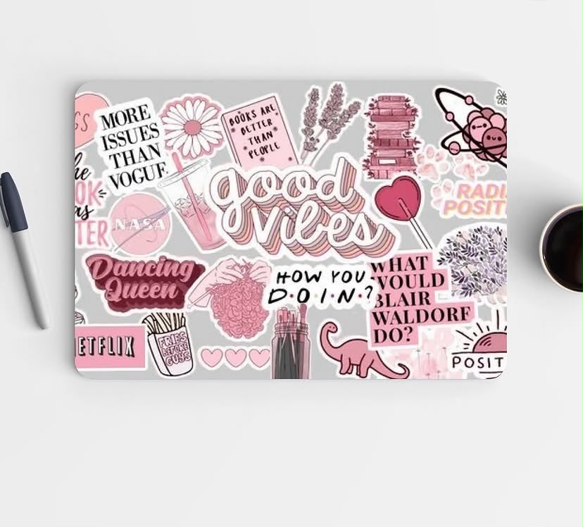 Pink aesthetic sticker collage Laptop Skin thumbnail