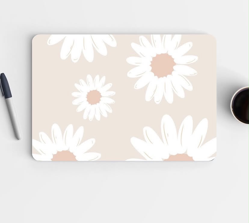 Beige daisy floral Laptop Skin thumbnail