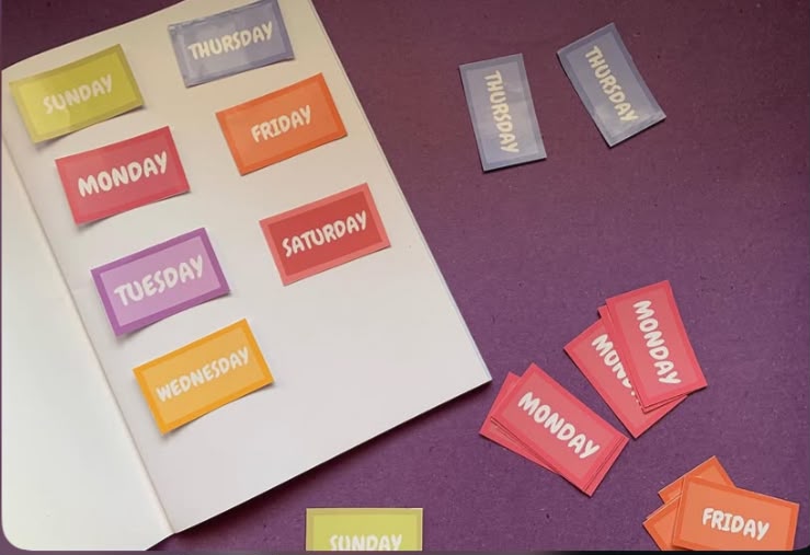 Pastel Weekday Name Stickers by ORSTAT
